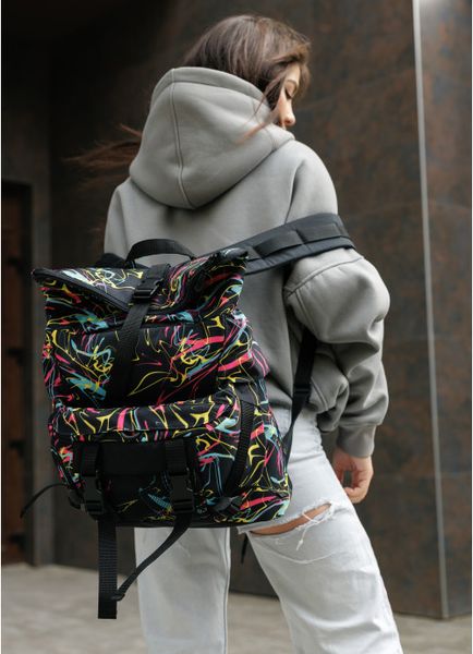 Рюкзак рол Sambag RollTop Double принт "ABSTRACT"