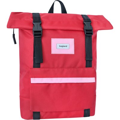 Женский красный рюкзак роллтоп Bagland Holder 25 л из ткани красный